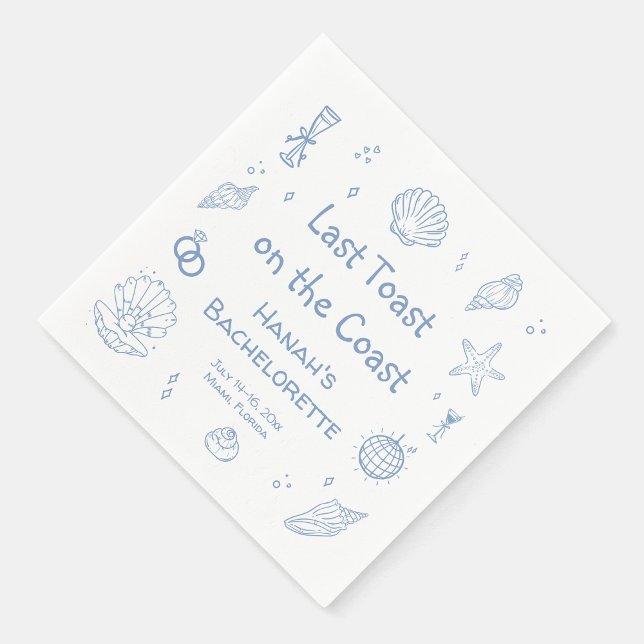 Coastal Bachelorette Party Napkin (Creator Uploaded)