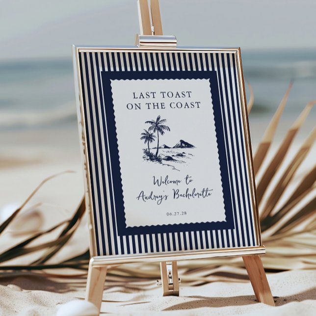Coastal Bachelorette Party Welcome Sign (Creator Uploaded)