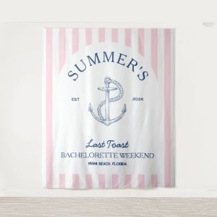 Coastal Bachelorette Weekend modern nautical Tapestry