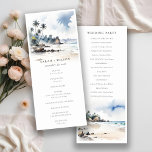 Coastal Bali Beach Palm Tree Wedding Program<br><div class="desc">If you need any further customisation please feel free to email me on yellowfebstudio@gmail.com. or message via Zazzle.</div>