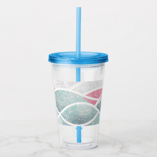Coastal/Beach abstract waves Acrylic Tumbler