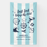 Coastal Beach Bachelorette Party Last Sail Stripes