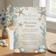 Coastal Beach Beige Sand Housewarming Celebration 