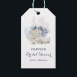 Coastal Beach blue seashell bridal shower Gift Tags<br><div class="desc">Seaside beach shell blue bridal shower tags. Coastal bridal shower.</div>