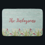 Coastal Beach Christmas Bath Mat<br><div class="desc">A beach themed bath mat for your coastal Christmas decor.</div>