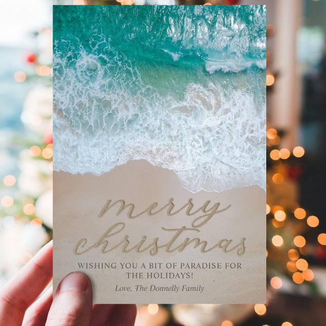 Coastal Beach Christmas Holiday Card (Creator Uploaded)