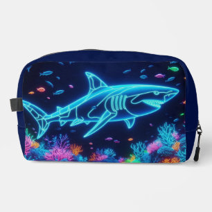 Coastal/Beach colourful neon shark Dopp Kit
