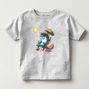 Coastal/Beach cute cartoon shark Toddler T-Shirt