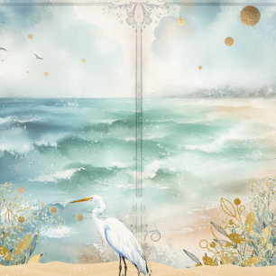 Coastal Beach Decoupage Junk Journal Scrapbook