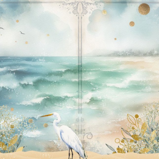Coastal Beach Decoupage Junk Journal Scrapbook  (Coastal Beach Decoupage Junk Journal Scrapbook Paper)