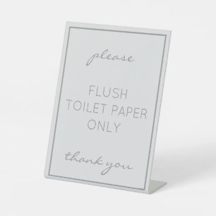 Coastal Beach Grey Bathroom Septic Counter Sign