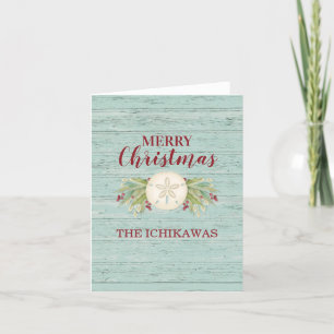 Coastal Beach Holiday Christmas Card