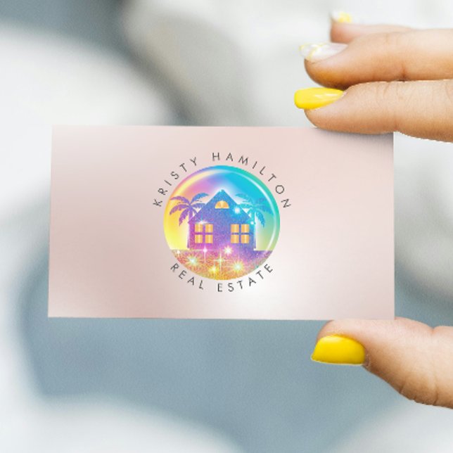 coastal beach house B'N'B real estate realtor Business Card (Creator Uploaded)