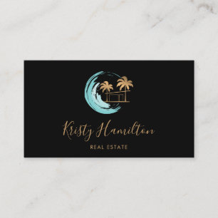 coastal beach house B'N'B real estate realtor Business Card