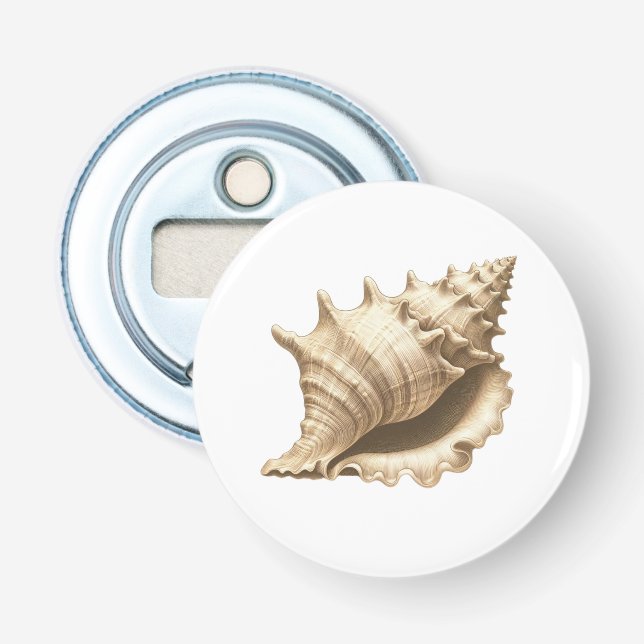Coastal/beach/nautical seashell  bottle opener (Front)