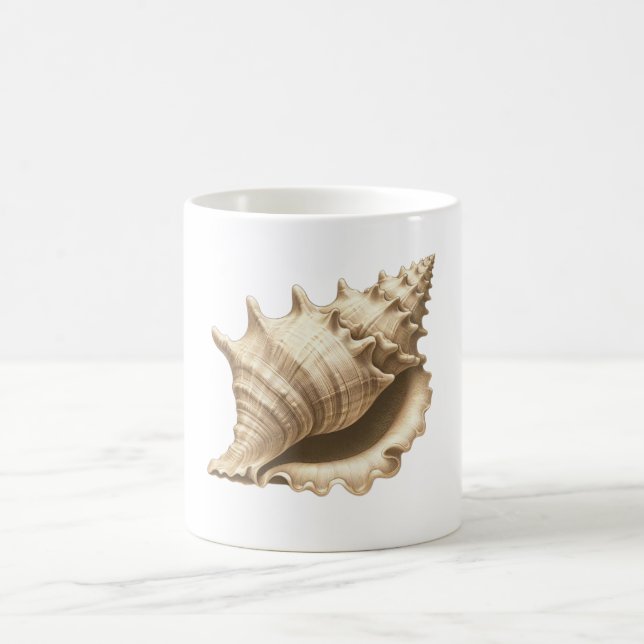 Coastal/beach/nautical seashell  coffee mug (Center)