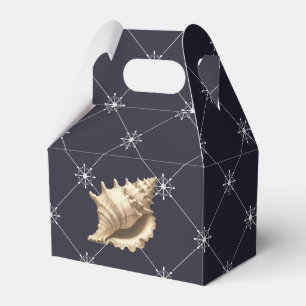 Coastal/beach/nautical seashell favour box