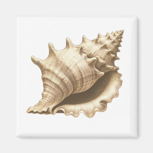 Coastal/beach/nautical seashell  magnet