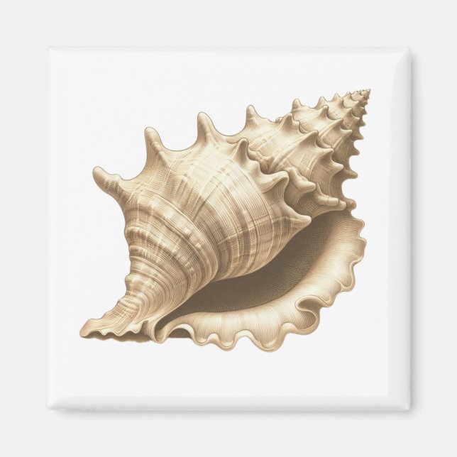 Coastal/beach/nautical seashell  magnet (Front)