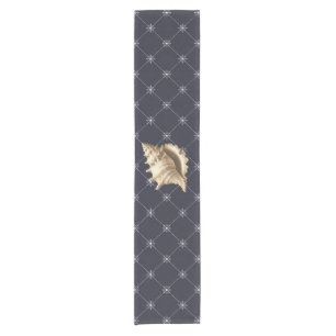 Coastal/beach/nautical seashell short table runner