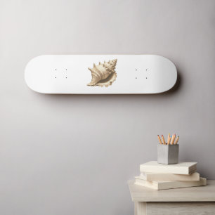 Coastal/beach/nautical seashell  skateboard