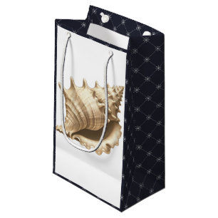 Coastal/beach/nautical seashell small gift bag