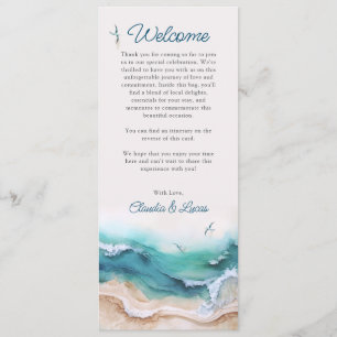 Coastal Beach Ocean Wedding Program