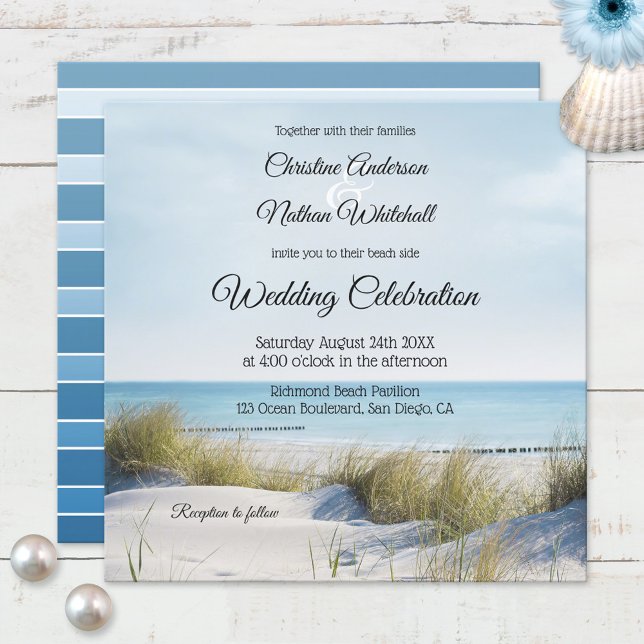 Coastal Beach or Destination Wedding Invitation (Creator Uploaded)