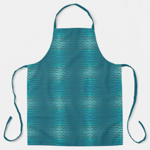 Coastal Beach Salty Turquoise Wave Abstract Design Apron