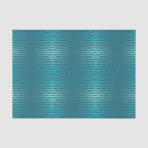 Coastal Beach Salty Turquoise Wave Abstract Design Tissue Paper