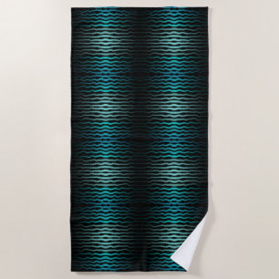 Coastal Beach Salty Turquoise Waves Abstract Art  Towel