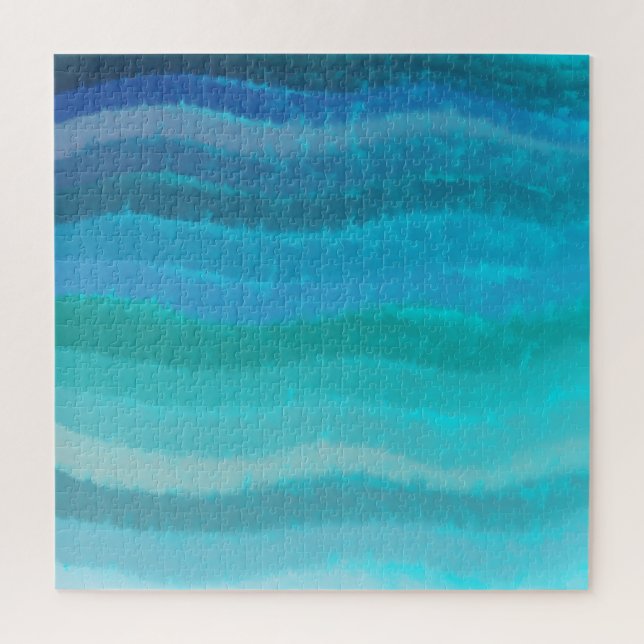Coastal Beach Salty Waves On Turquoise  Jigsaw Puzzle (Vertical)