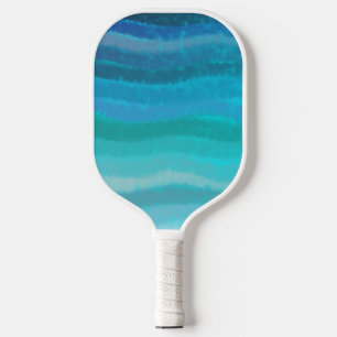 Coastal Beach Salty Waves On Turquoise Pickleball Paddle