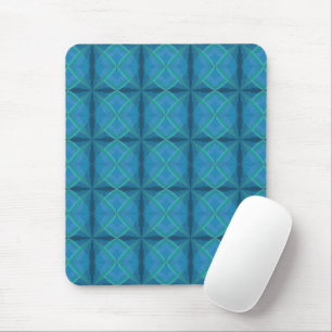 Coastal Beach Salty Waves Pattern On Black  Mouse Pad