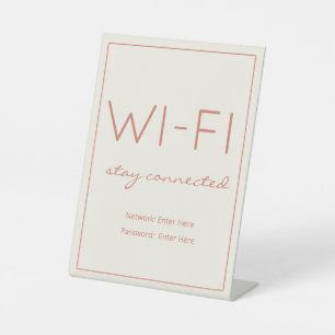 Coastal Beach Sand Wi-Fi Guest Table Sign
