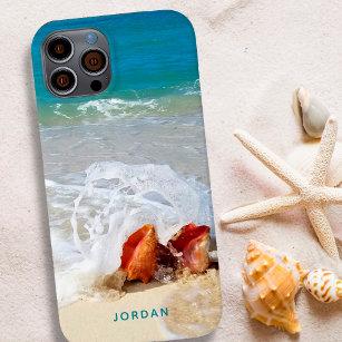 Coastal Beach Shells Seashore Photo Name Barely There iPhone 5 Case