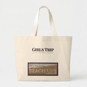 Coastal Beach Tote Bag   Girls Trip Beach Bag 