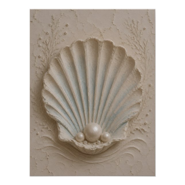 Coastal Beach Wall Art Print Poster  (Front)