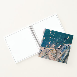 Coastal Beach Wave Fine Art Painting Notebook