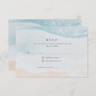 Coastal Beach Wedding RSVP Card