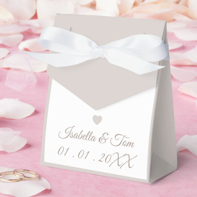Coastal Beach Wedding | Soft Neutral Personalized Favour Box (Wedding)
