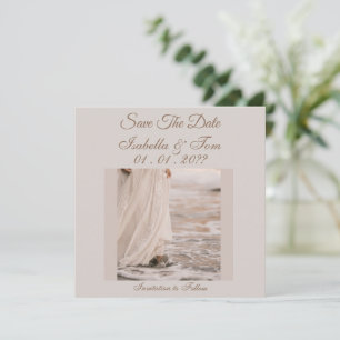Coastal Beach Wedding, Soft Neutral, Save the Date