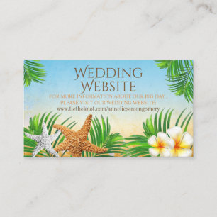 Coastal Beach -  Wedding Website Enclosure Card