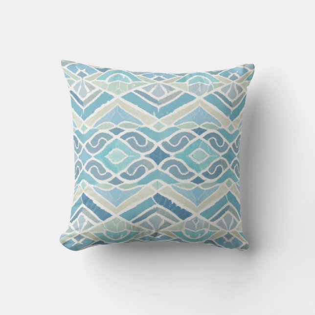 Coastal/beachy/nautical blue cushion (Front)