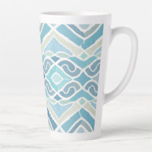 Coastal/beachy/nautical blue latte mug