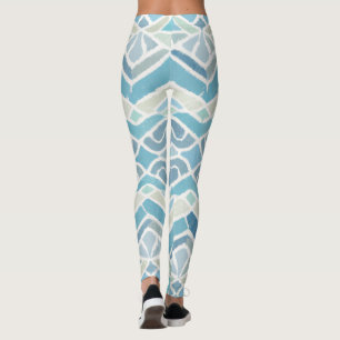 Coastal/beachy/nautical blue leggings