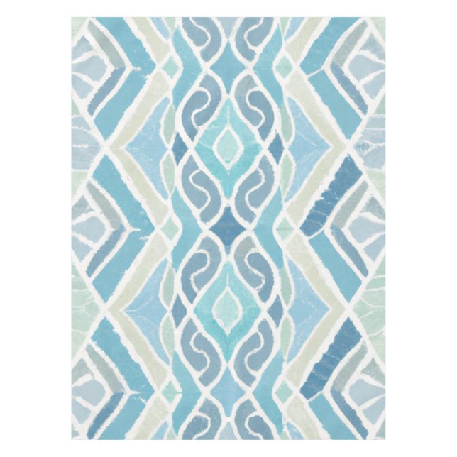 Coastal/beachy/nautical blue tablecloth (Front)