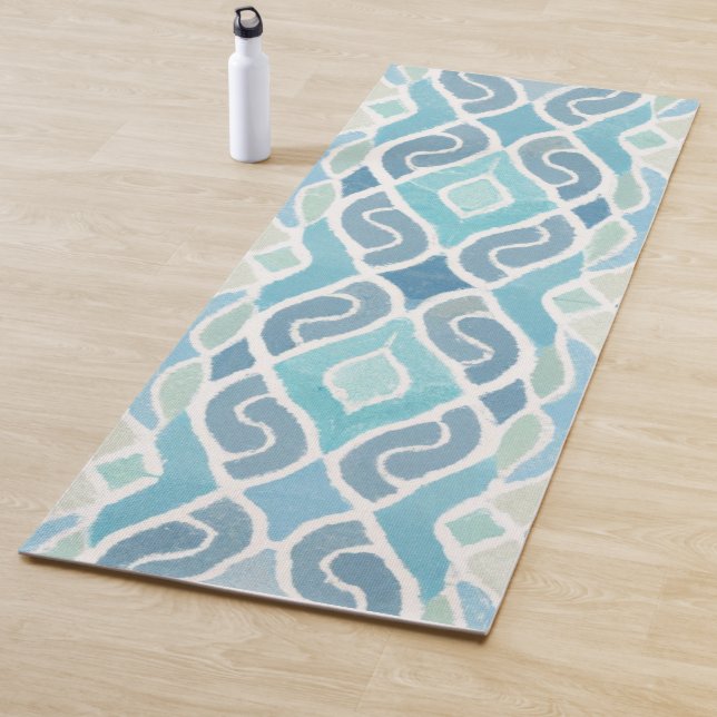 Coastal/beachy/nautical blue yoga mat (In Situ)