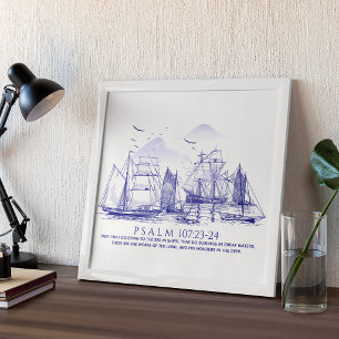 Coastal Bible Verse Poster