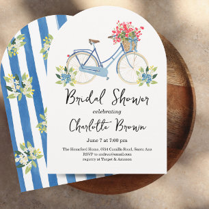 Coastal Bicycle Bridal Shower Invitation